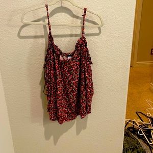 Spaghetti strap top floral